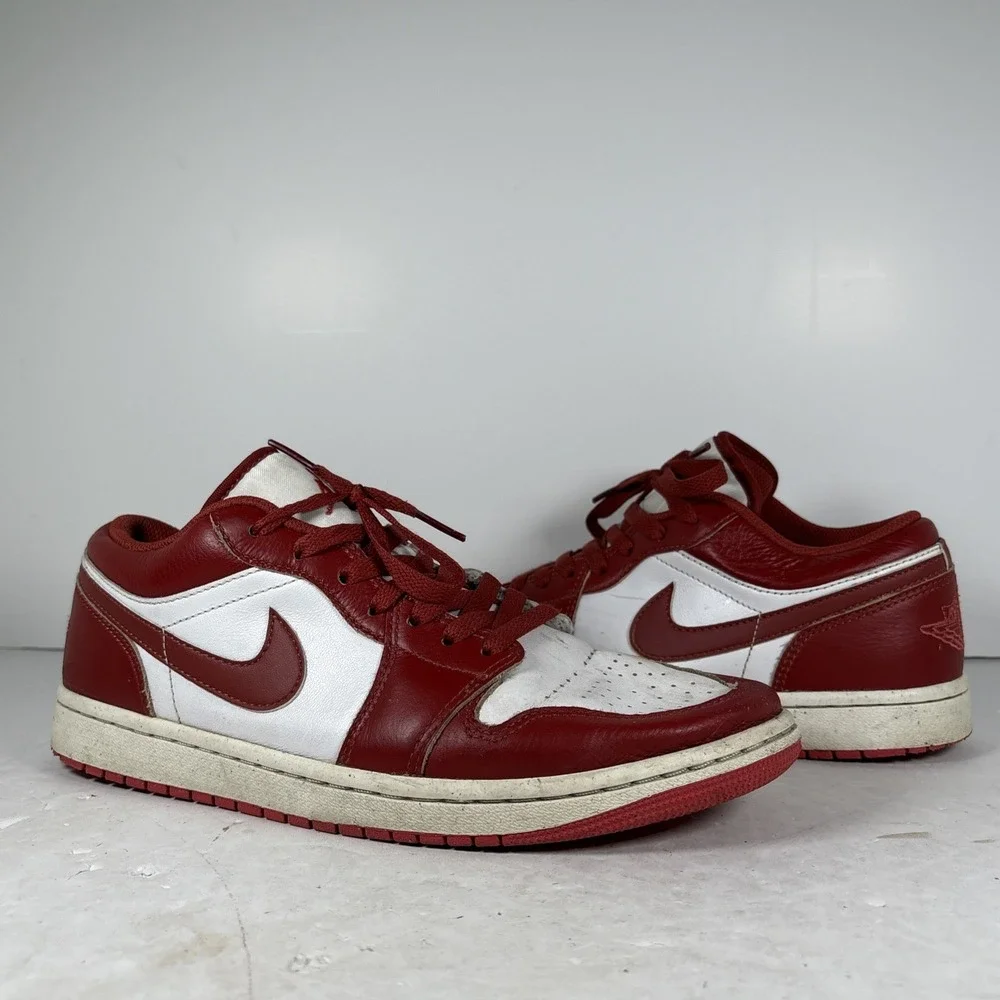 Size 8.5 Nike‎ Air Jordan 1 Low Dune Red Sneakers FJ3459-160